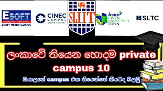 best (Top 10) new ranked private universities in sri lanka with webometrics 2023