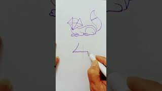 Draw animals from number 4 #drawingtutorial #easydrawing #animals