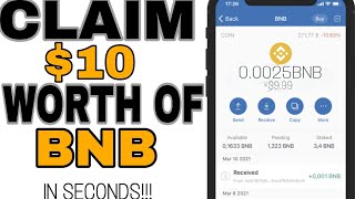 CLAIM ATLEAST $10 WORTH OF BNB EVERY 10 MINS| completely free| no investment!