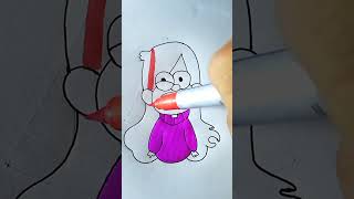 Satisfying article paint hair style gravity falls paint art #trending #shorts #satifying #video