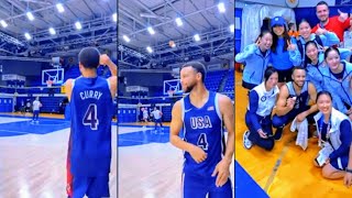 Stephen Curry Using Trick Shots in Long Range &Giving Some Autographs,Selfies to TableTennis TeamUSA