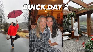 VLOGMAS DAY 9 | buick day 2, spa day + massages, rainy lunch on the lake, cider tasting