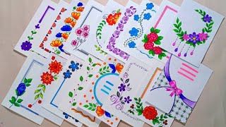 20 BEAUTIFUL BORDER DESIGNS/PROJECT WORK DESIGNS/A4 SHEET/FILE/FRONT PAGE DESIGN FOR SCHOOL PROJECTS