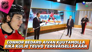 Connor Bedard aivan kuutamolla, eikä kulje Teuvo Teräväiselläkään