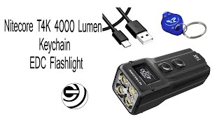 Nitecore T4K 4000 Lumen Keychain EDC Flashlight | Gadget Gets