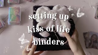 setting up my kiss of life binders (shhh + bad news era) | bebe