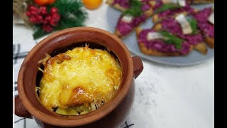 Очень вкусный и простой ужин! Картофель с грибами в сметанном соусе