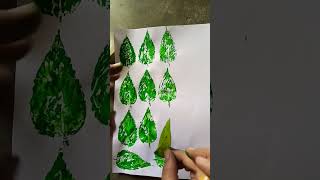 beautiful leaf 🍀art #satisfying #trendingshorts#leafart #leafdrawing