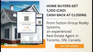 Home buyers get 7,200 (CAD) cash back from Sutton Group Realty Systems in Toronto, ON, Canada