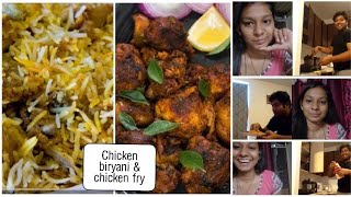 Chicken biryani and chicken fry ( husband's recipe 😍😍)