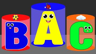 ABC Phonic Song - Toddler Learning Video Songs, A for Apple, Nursery Rhymes, Kids Songs, ABCD Song