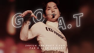 윤종우 240714 ' G.O.A.T ' 직캠[4K] JONGWOO CAM @ONE PACT I.CON : FAN N STAR CONCERT