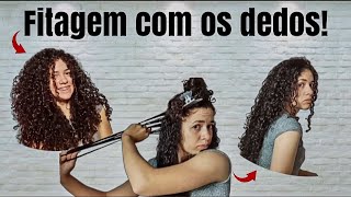 TESTEI a FITAGEM com os dedos no meu CABELO CACHEADO!