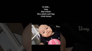 Ya Allah Bayi 6 bulan bisa ciptaan syair lagu untuk ibunya #shorts #baby #bayilucu (3)