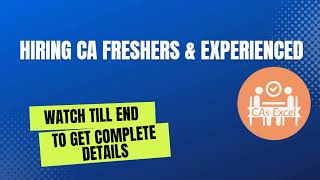 Reliance Hiring CAs / MBAs | Hiring CA freshers in Bajaj #cajobs #cafreshers #mbafreshers