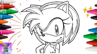 Amy Rose From Sonic Coloring #drawing #art #sonic