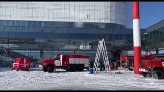 ⚡️Возгорание произошло в строящемся терминале аэропорта Новокузнецка в Кузбассе