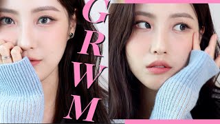 겨울 안녕❄️#GRWM (ft.이마 피부 함몰!? 주사 부작용 이야기😕) winter daliy make up