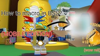 How to actually macro in Bee Swarm Simulator, MOBILE | Roblox