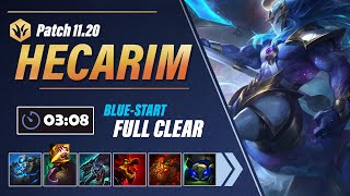 Hecarim Buffs!  Hecarim 3:08 Blue-Start Full Clear Guide (One Smite)