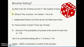 5.3 Binomal Random Variables (Part 1 continued)