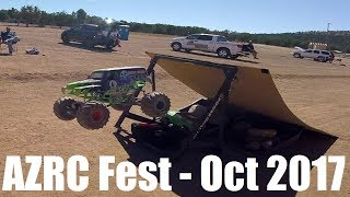 Arrma Typhon 80 foot long jump - AZRC Fest October 2017 - Highlights