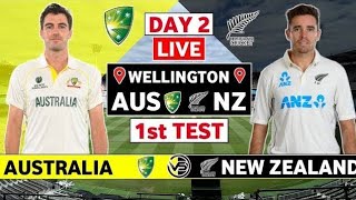 Live: Australia Vs New Zealand 1st test match 2nd day||AUS VS NZ only test match live match 2024