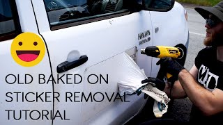 HOW TO REMOVE LARGE CAR STICKER TUTORIAL