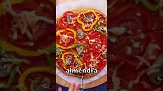 Pizza saludable baja en Carbohidratos  pizza  harina de Almendra #recetasfaciles #bajardepeso #keto