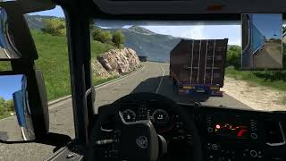 Euro Truck Simulator accident, sosea blocata, balkan map, haous pe sosea