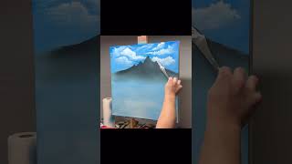 Not so easy Bob Ross Style Painting #art #artist #painting #oilpainting #artshorts #youtube #shorts