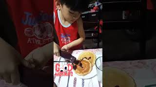 Pancake for Merienda. Kain tayo mga Ka-Cooleet #shorts #vlogger #vlog #vlogging #5yearsold #pancake