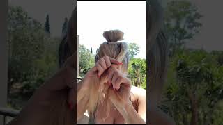 🌴 ASTUCE COIFFURE CHIGNON DE VACANCE  *VRAIMENT* FACILE & RAPIDE !!  #coiffure #hairstyle ##cheveux