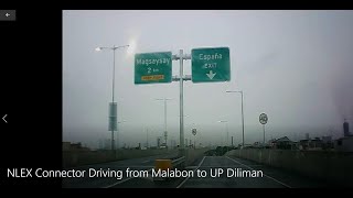 NLEX Connector Driving from Malabon to UP Diliman