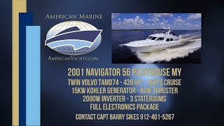 SOLD - 2001 56' Navigator 56 Pilothouse MY HD By American Marine Yachts