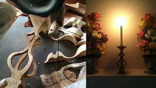 Make a Wooden Candle Holder.on the scroll saw