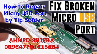 How to fix Micro USB port by soldering tip