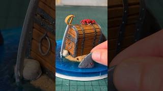 Miniature pirate treasure chest - reveal!! #miniature #handmade #art  #pirates #treasure #shortsart