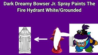 Dark Dreamy Bowser Jr. Spray Paints The Fire Hydrant white/Grounded