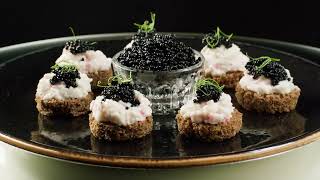 black caviar sandwiches