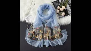 2022 trendy embroidery silk scarf Price -1200 rs.each free shipping vsr