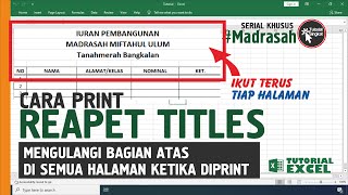 Cara Print Repeat Titles di Ms Excel