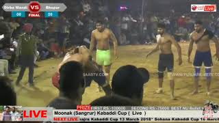 Dirba Mandi vs Bopar Final Match Moonak (Sangrur) (20-2-2018)