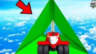 FRANKLIN TRIED MASSIVE TRIANGLE TUNNEL MEGA RAMP PARKOUR CHALLENGE GTA 5 | SHINCHAN and CHOP