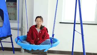 Factory direct sales round nest blue swing for children