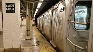 MTA NYCT: Brooklyn bound R179 J Train departing Canal St