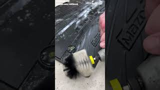 Scrubbing FILTHY, SALT-STAINED Car Mats with a Drillbrush | Part 2 #shorts