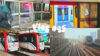 Vlog #45 | Train Vlog🚇 | Riding all rail services by RapidKL | LRT | MRT (KG+PY Line)