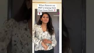 Reaction when PRP shows positive signs in Patients @about.drheera #hairgrowth #hair #hairloss