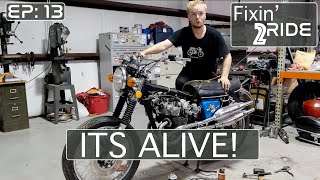 Fixin' 2 Ride Episode 13:  Caleb Starts The CL450 "Failed" Cafe Racer